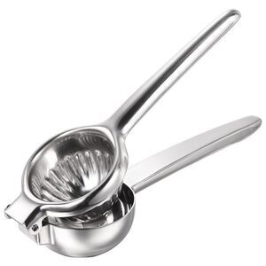 Manual Hand Juicer, Stainless Steel Squeezer - Silver